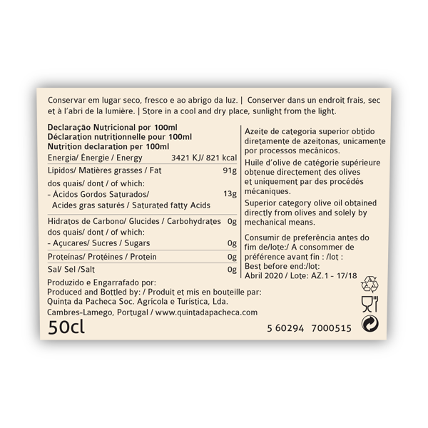 Azeite Virgem Extra Premium Quinta da Pacheca
