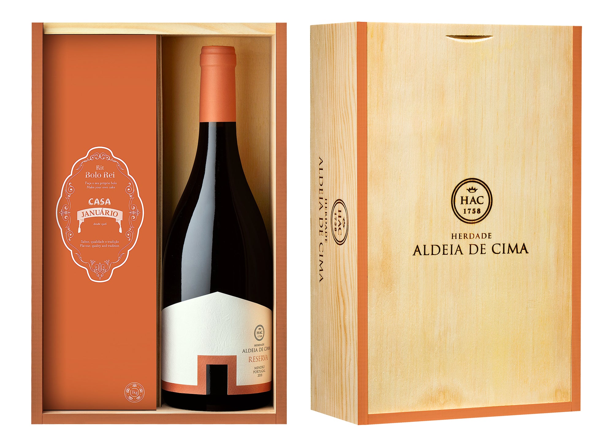 Pack Bolo Rei e Vinho Tinto Reserva Herdade Aldeia de Cima