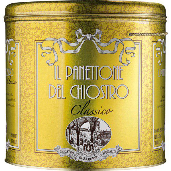Panetone Clássico Gold Ribbon - Lata de Metal - 1000g