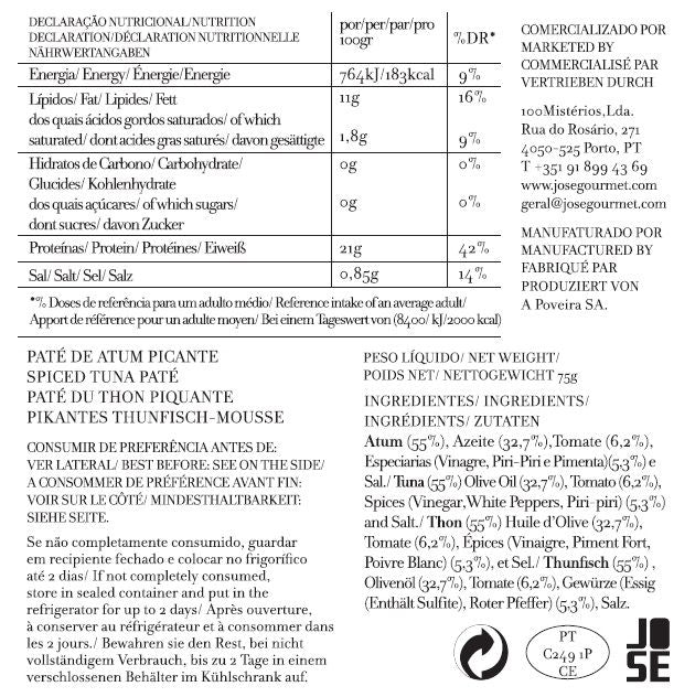 Paté de Atum Picante José Gourmet