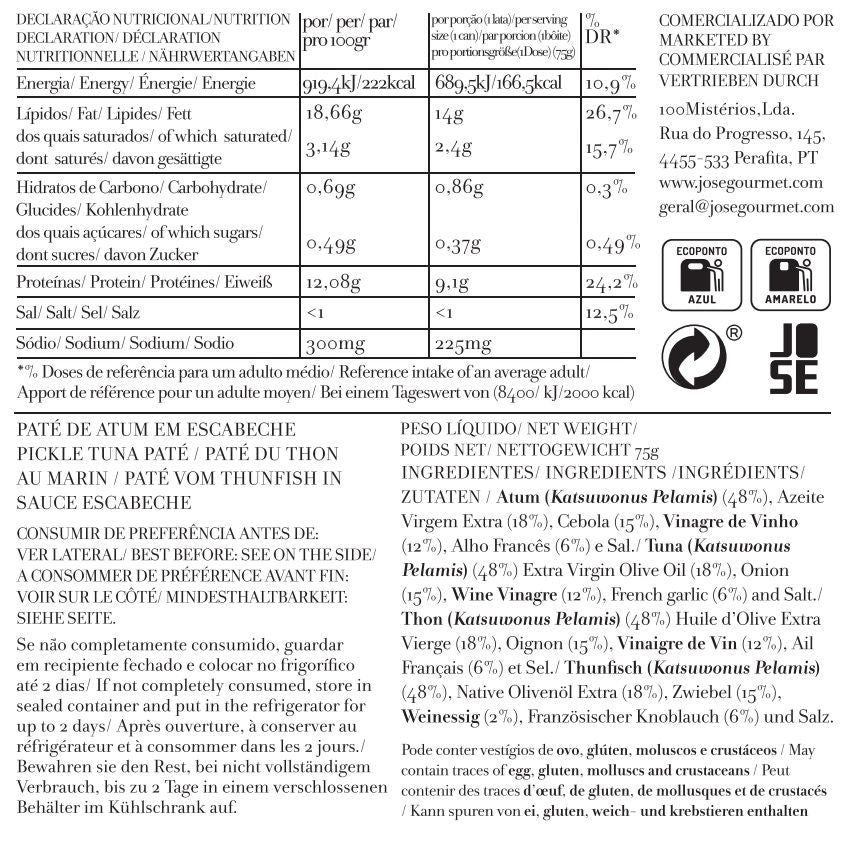 Paté de Atum em Escabeche José Gourmet