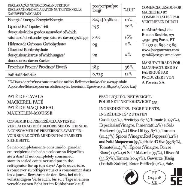 Paté de Cavala José Gourmet