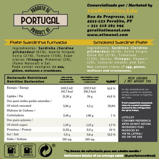 Paté de Sardinha Fumada Ati Manel