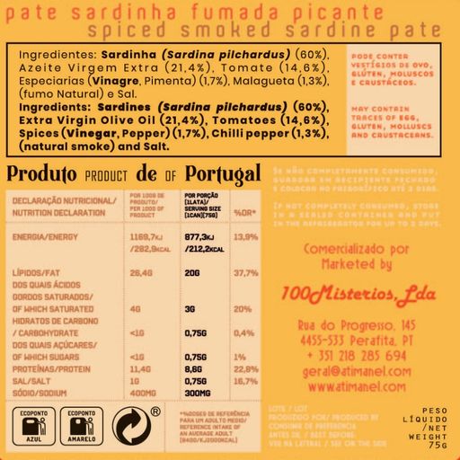 Paté de Sardinha Fumada Picante Ati Manel