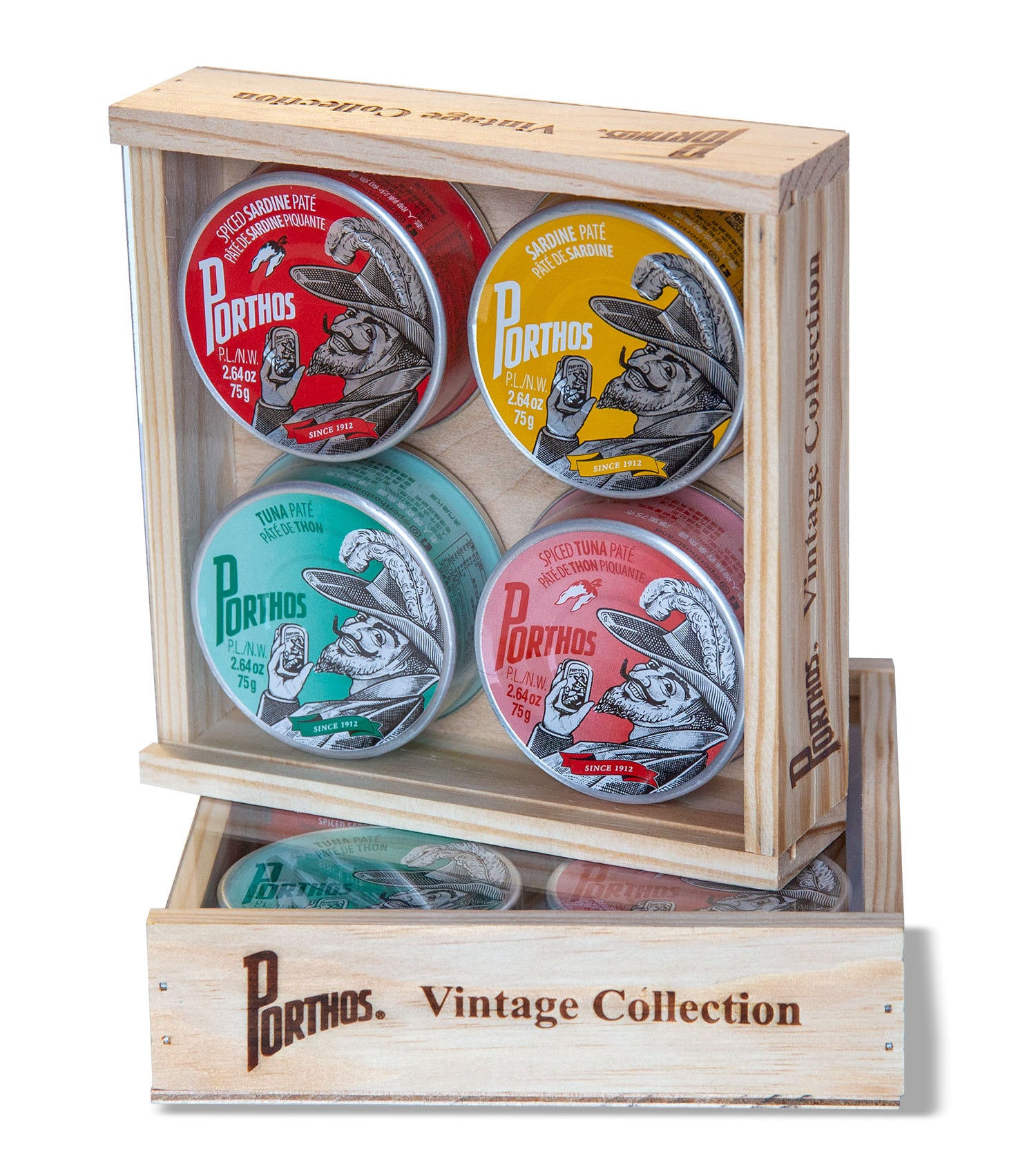 Wood Box Patés Porthos Vintage