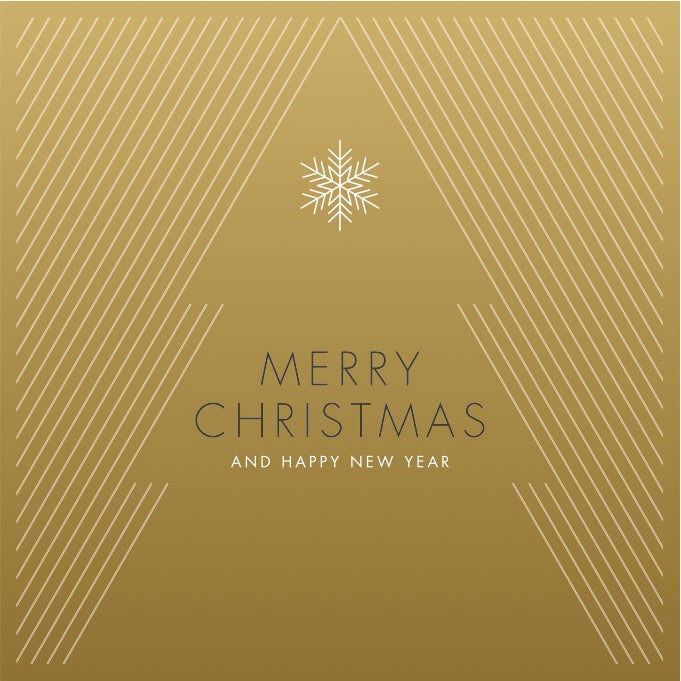 Postal de Natal Christmas Gold