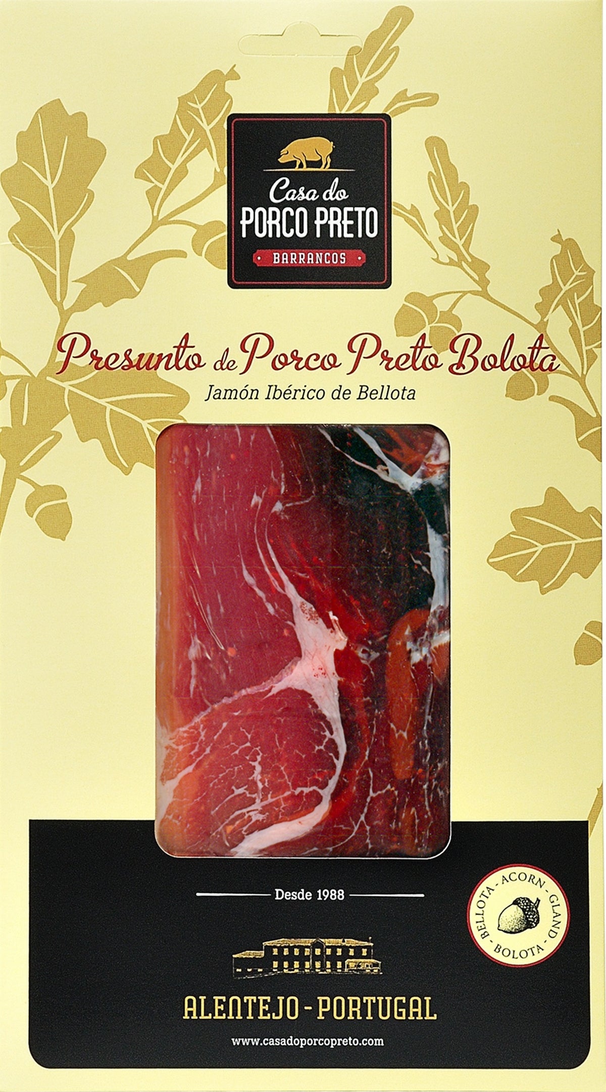Presunto de Porco Preto Bolota Fatiado