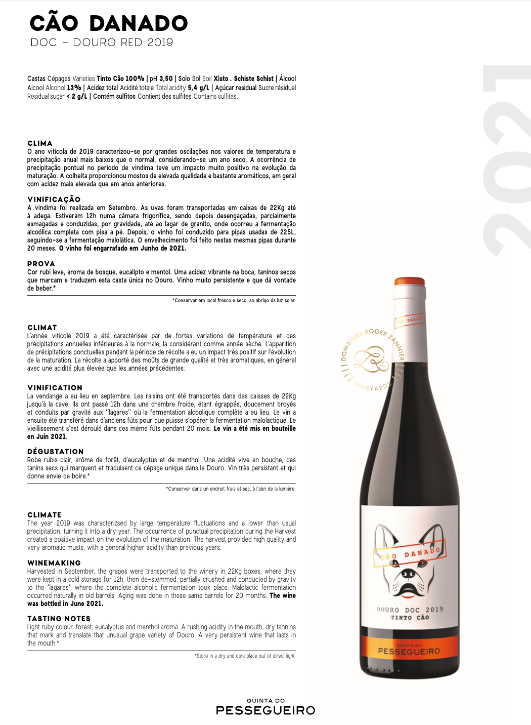 Vinho Tinto Cão Danado Quinta do Pessegueiro