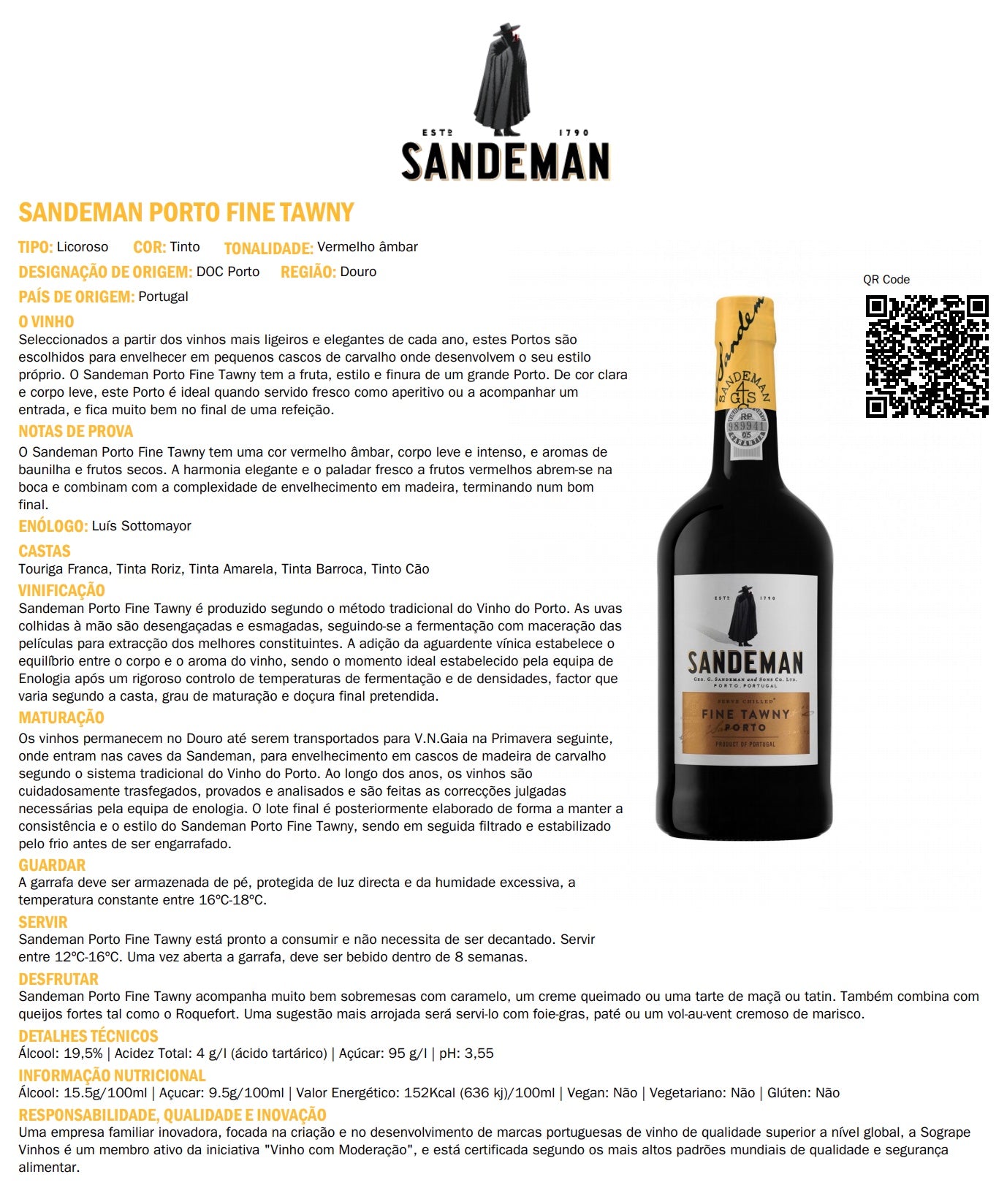Vinho do Porto Fine Tawny . Sandeman