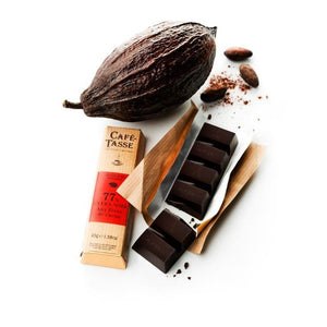 Tablete de Chocolate Negro 77% com Grãos de Cacau Café-Tasse