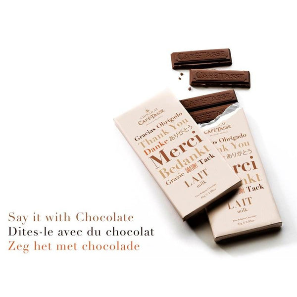 Tablete de Chocolate de Leite Obrigado Café-Tasse - CREATIVE GOURMET