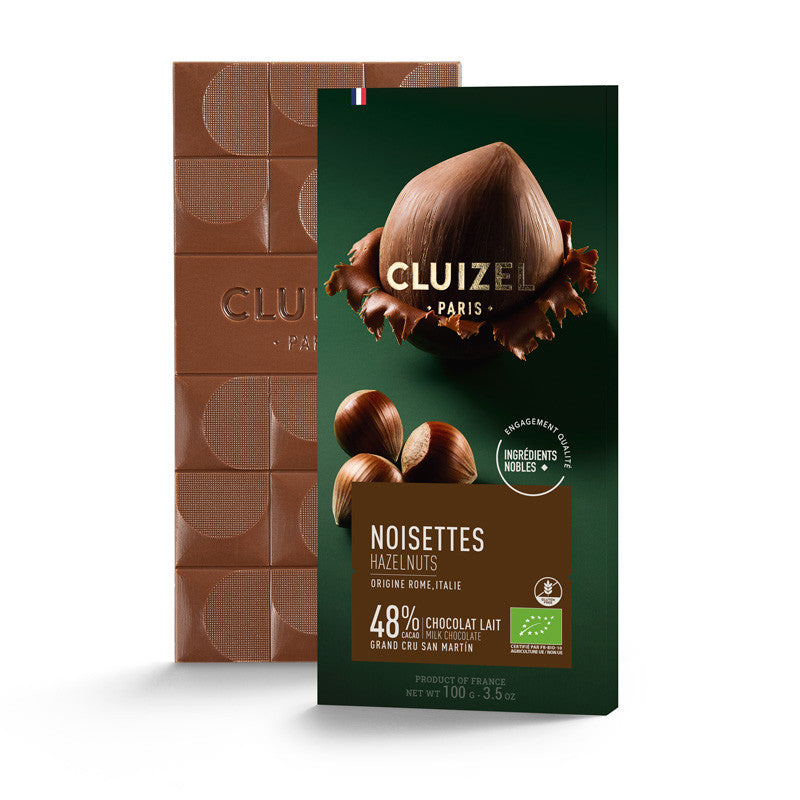 Tablete de Chocolate de Leite 48% com Avelã Bio