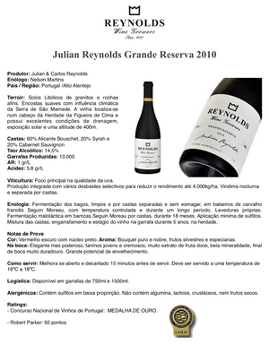 Vinho Tinto Julian Reynolds Grande Reserva