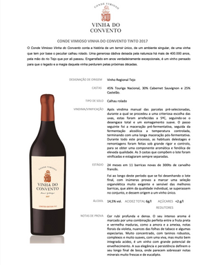 Vinho Tinto Conde de Vimioso Vinha do Convento 2017