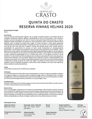 Vinho Tinto Reserva Vinhas Velhas . Quinta do Crasto . Douro