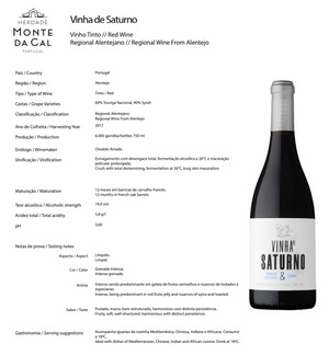 Vinho Tinto Vinha de Saturno Touriga Nacional & Syrah