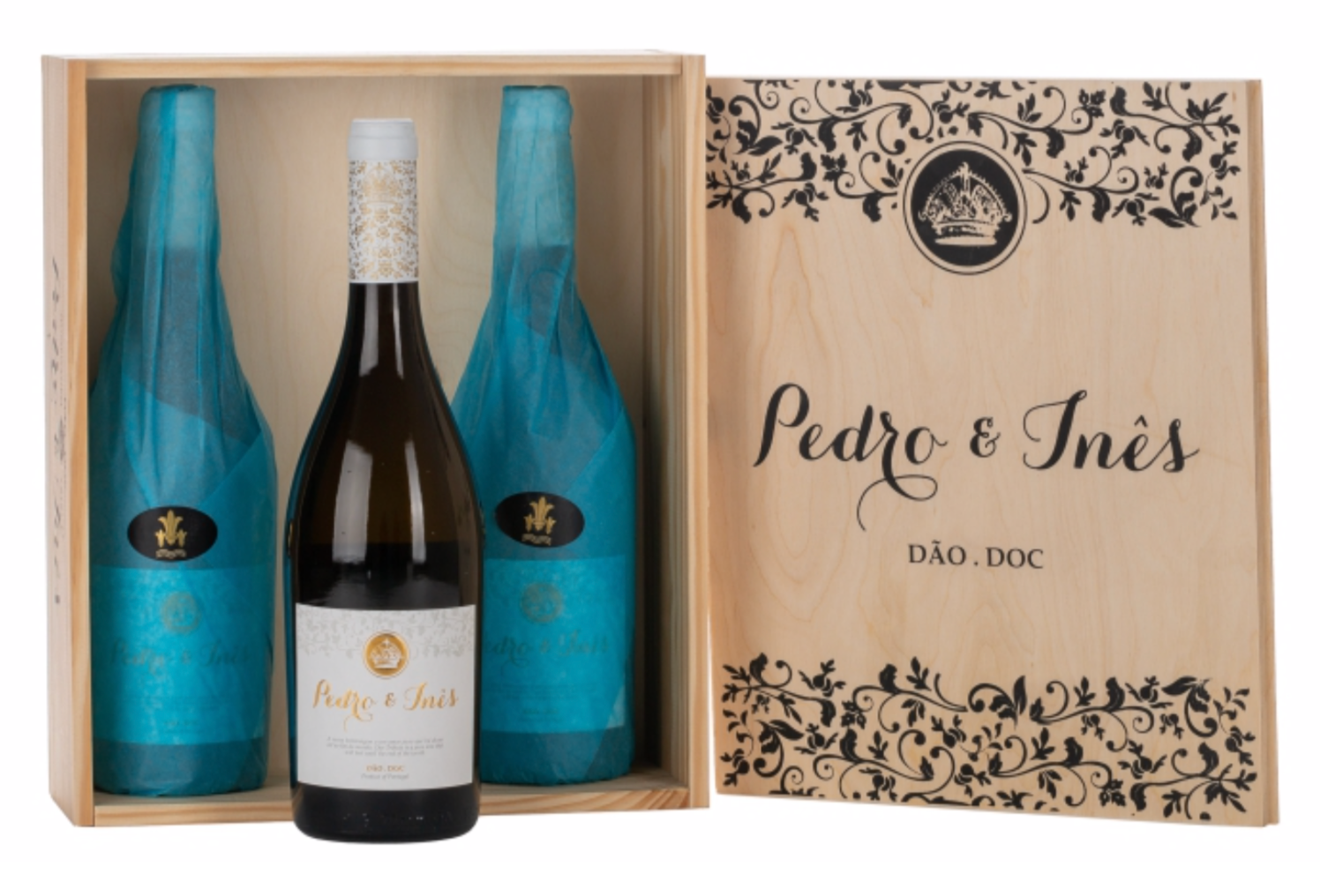 Vinho Branco DOC Dão Pedro & Inês . Giftbox